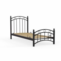 Bed HOBEL LANA-02 90X200 LM METAL BLACK/BLACK (3) 