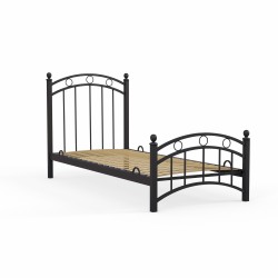 Bed HOBEL LANA-02 90X200 LM METAL BLACK/BLACK (3) 