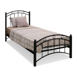 Bed HOBEL LANA-02 90X200 LM METAL BLACK/BLACK (3) 