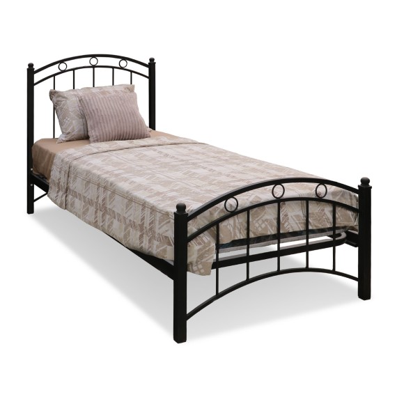 Մահճակալ HOBEL LANA-02 90X200 LM METAL BLACK/BLACK (3) 