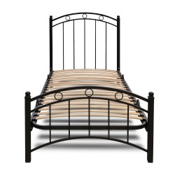 Bed HOBEL LANA-02 90X200 LM METAL BLACK/BLACK (3) 