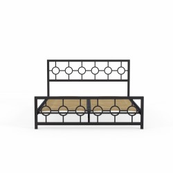 Bed HOBEL SOME CIRCLE 160x200 METAL BLACK/LM (3) 