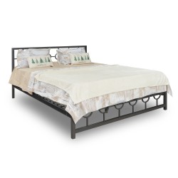 Bed HOBEL SOME CIRCLE 160x200 METAL BLACK/LM (3) 