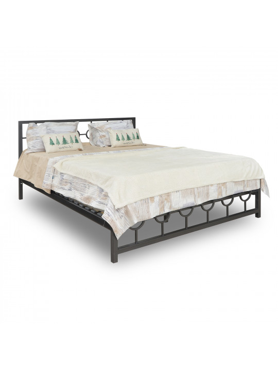 Մահճակալ HOBEL SOME CIRCLE 160x200 METAL BLACK/LM (3) 