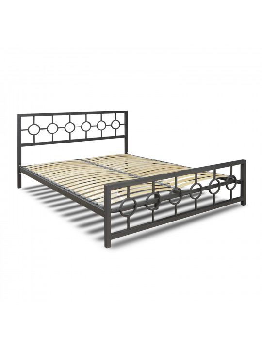 Մահճակալ HOBEL SOME CIRCLE 160x200 METAL BLACK/LM (3) 