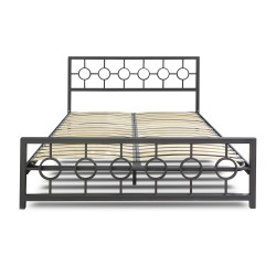 Bed HOBEL SOME CIRCLE 160x200 METAL BLACK/LM (3) 