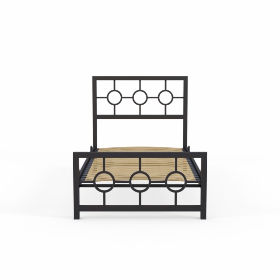 Кровать HOBEL SOME CIRCLE 90x200 METAL BLACK/LM (3) 
