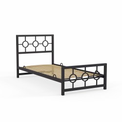 Bed HOBEL SOME CIRCLE 90x200 METAL BLACK/LM (3) 