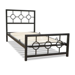 Bed HOBEL SOME CIRCLE 90x200 METAL BLACK/LM (3) 