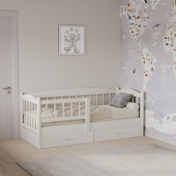 Bed for children HOBEL TEDDY 80X190 WHITE SHELF (5) 