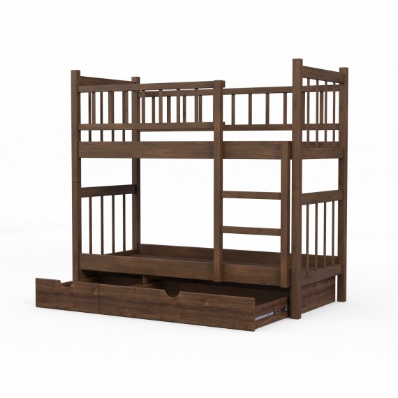 Bed for children HOBEL TWO-STOREY EX-B53 SHELF 90X190 BROWN PIGMENT/K090 (8) 