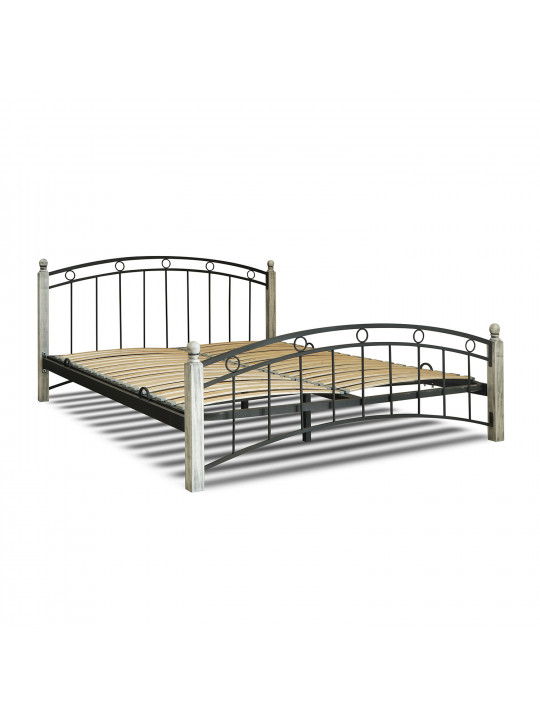 Bed HOBEL V-LANA-01 160X200 METAL BLACK/ANTIC GREY (3) 