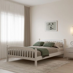 Bed HOBEL V-LANA-03 WOOD 140X200 WHITE LM (4) 