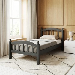 Bed HOBEL V-LANA-03 WOOD 90X200 7021 BLACK GREY (3) 