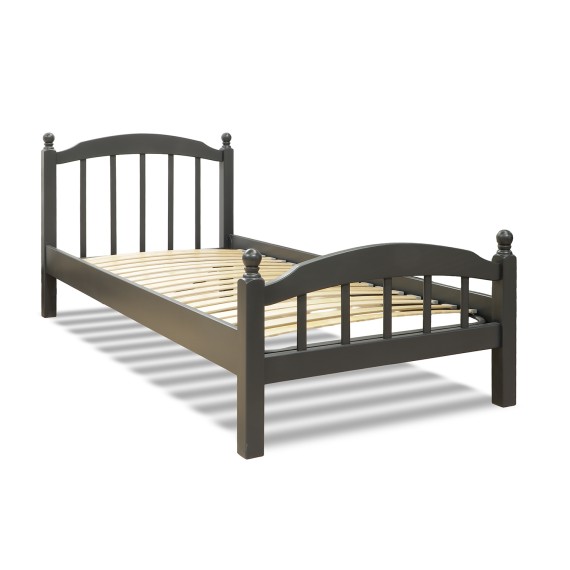 Кровать HOBEL V-LANA-03 WOOD 90X200 7021 BLACK GREY (3) 