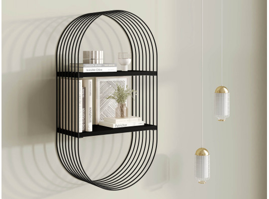 Shelve HOBEL ALSTROEMERIA METAL BLACK (1) 