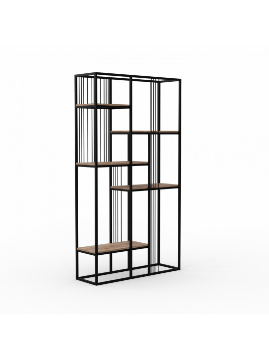 Книжный шкаф и стеллаж HOBEL LANFEN 100 BLACK METAL/ K004 (1) 