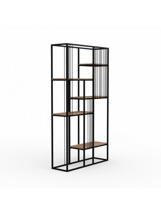 Книжный шкаф и стеллаж HOBEL LANFEN 100 BLACK METAL/ K004 (1) 