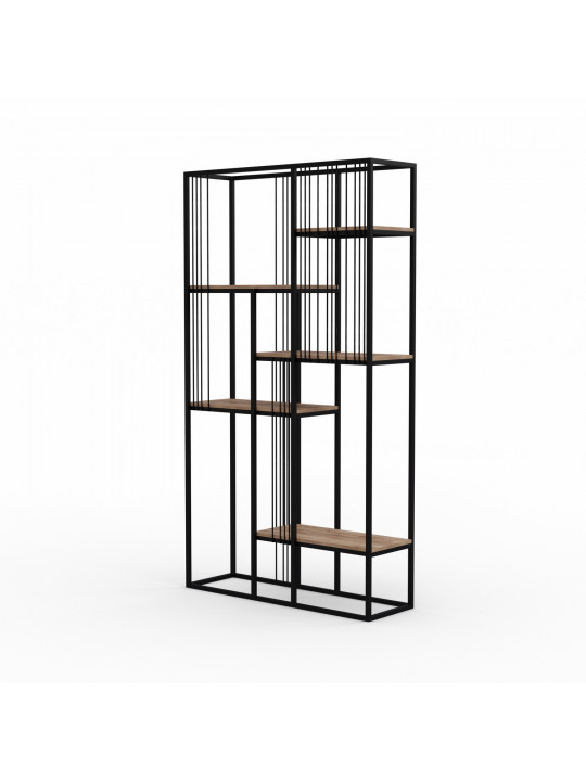 Книжный шкаф и стеллаж HOBEL LANFEN 100 BLACK METAL/ K004 (1) 