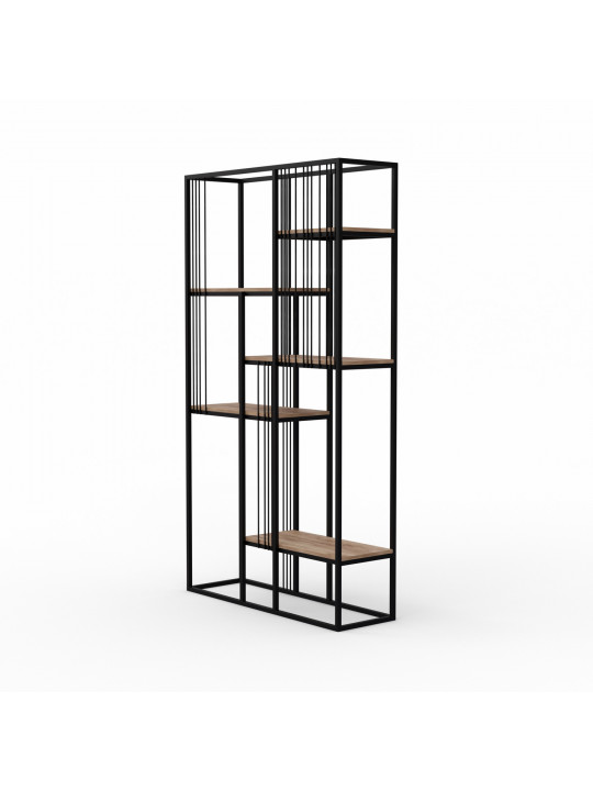 Книжный шкаф и стеллаж HOBEL LANFEN 100 BLACK METAL/ K004 (1) 