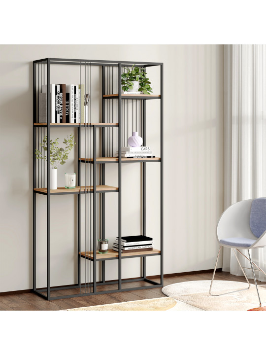 Книжный шкаф и стеллаж HOBEL LANFEN 100 BLACK METAL/ K004 (1) 