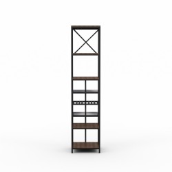 Bookcase & shelving HOBEL LANFEN M-110 BLACK/GLASS FM/K090 (1) 