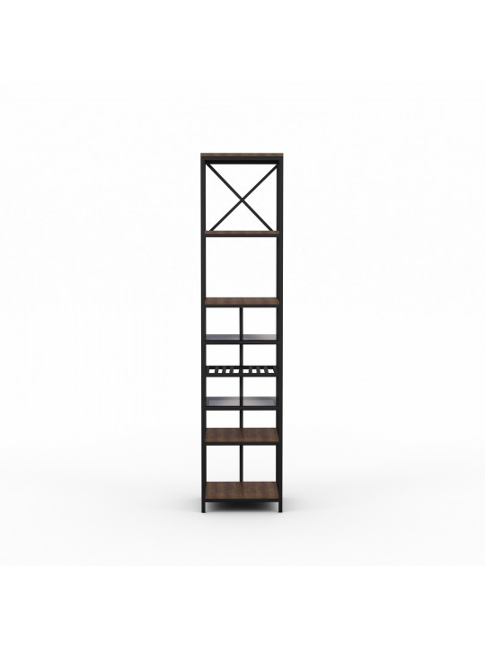 Գրապահարան և դարակաշար HOBEL LANFEN M-110 BLACK/GLASS FM/K090 (1) 