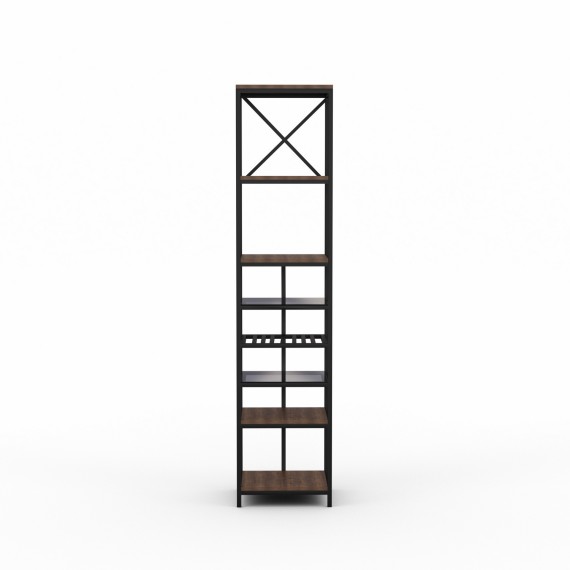 Գրապահարան և դարակաշար HOBEL LANFEN M-110 BLACK/GLASS FM/K090 (1) 