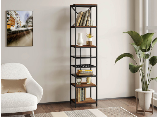 Bookcase & shelving HOBEL LANFEN M-110 BLACK/GLASS FM/K090 (1) 