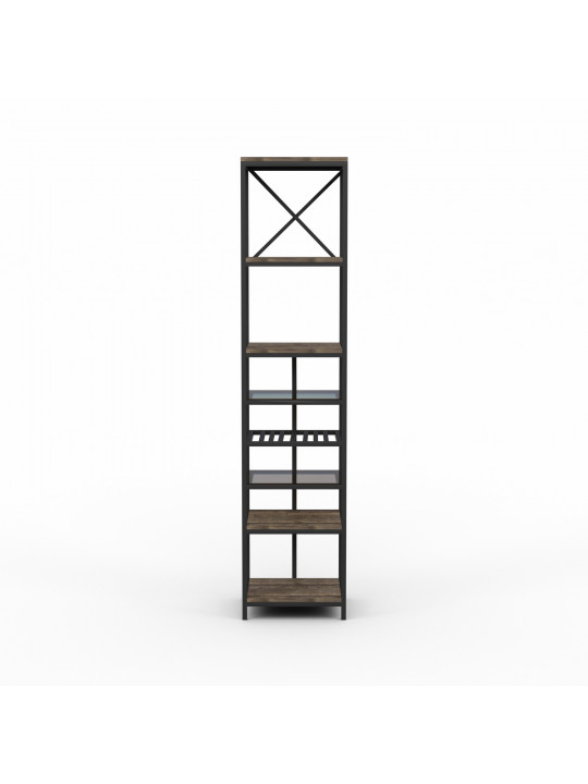 Գրապահարան և դարակաշար HOBEL LANFEN M-110 METAL BLACK/ GLASS/ K354 (1) 