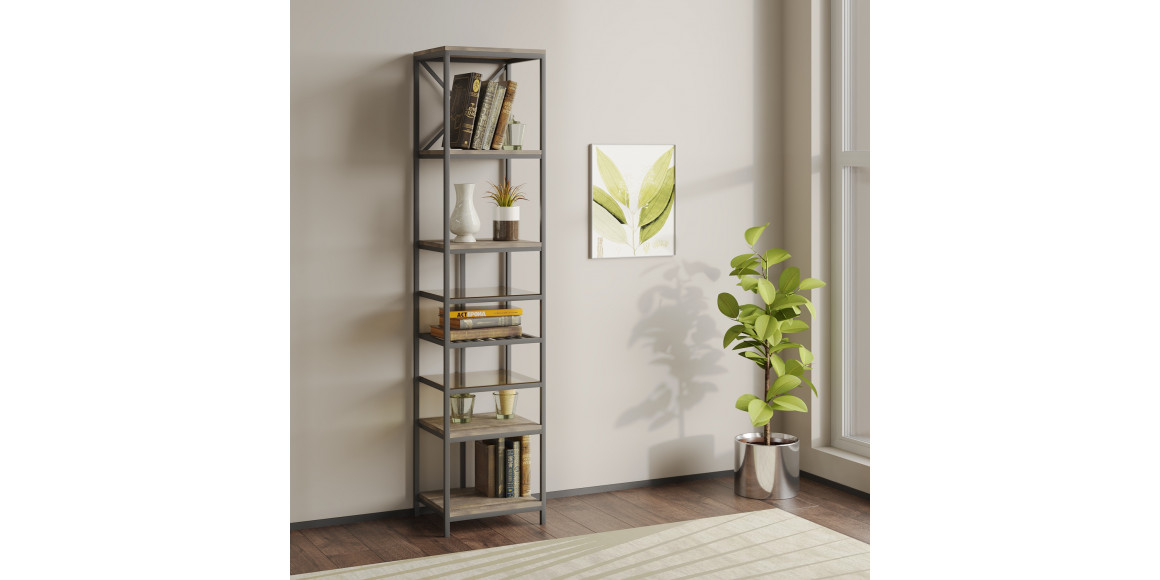 Գրապահարան և դարակաշար HOBEL LANFEN M-110 METAL BLACK/ GLASS/ K354 (1) 