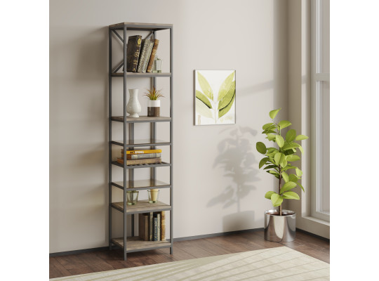 Գրապահարան և դարակաշար HOBEL LANFEN M-110 METAL BLACK/ GLASS/ K354 (1) 