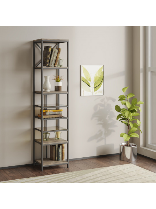 Գրապահարան և դարակաշար HOBEL LANFEN M-110 METAL BLACK/ GLASS/ K354 (1) 