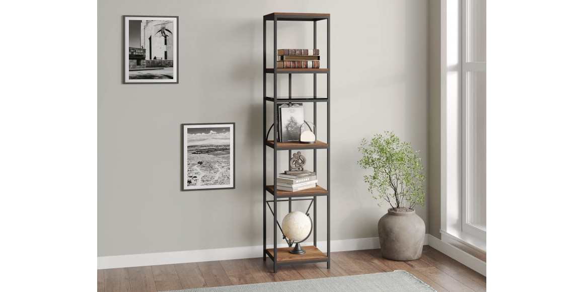 Bookcase & shelving HOBEL LANFEN M-111 BLACK/GLASS FM/K354 (1) 