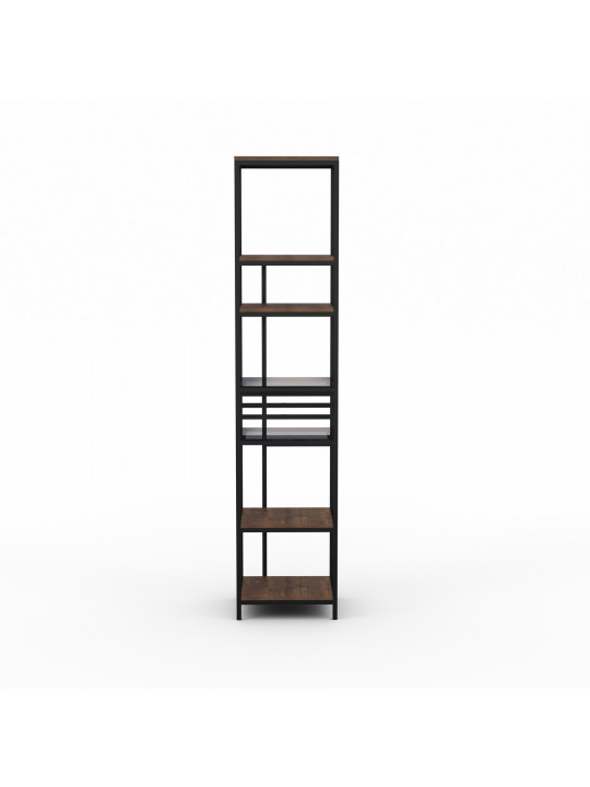 Книжный шкаф и стеллаж HOBEL LANFEN M-112 BLACK/GLASS /K090 (1) 