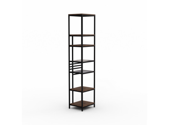 Bookcase & shelving HOBEL LANFEN M-112 BLACK/GLASS /K090 (1) 