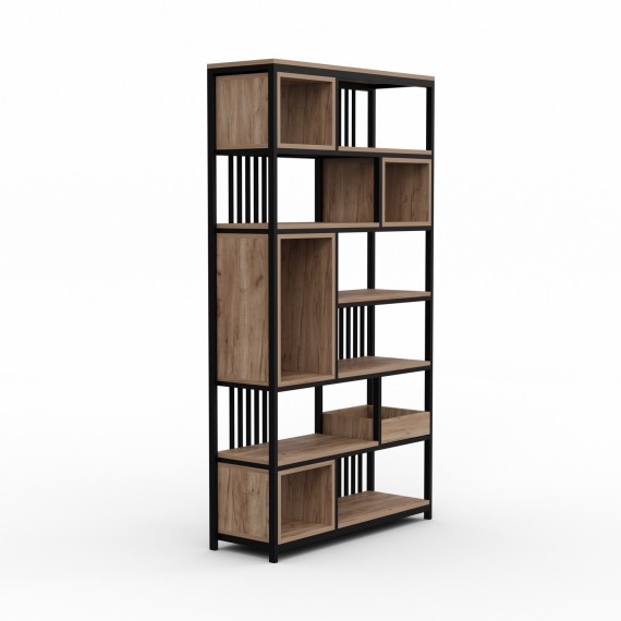 Bookcase & shelving HOBEL LANFEN M124 METAL BLACK/K004 (1) 