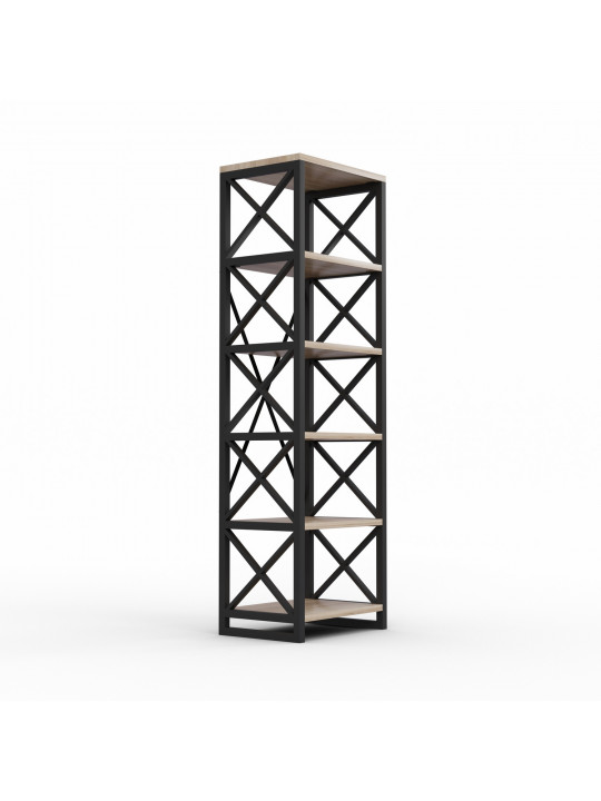 Книжный шкаф и стеллаж HOBEL LOFT-SH-139-L BLACK/ 3025 (1) 