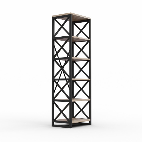Книжный шкаф и стеллаж HOBEL LOFT-SH-139-L BLACK/ 3025 (1) 