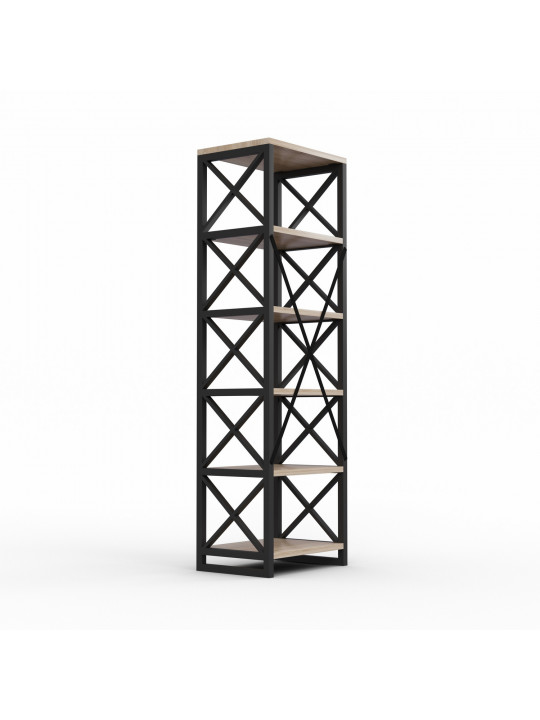 Книжный шкаф и стеллаж HOBEL LOFT-SH-139-L BLACK/ 3025 (1) 