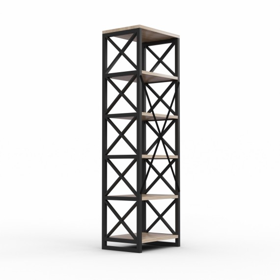 Книжный шкаф и стеллаж HOBEL LOFT-SH-139-L BLACK/ 3025 (1) 