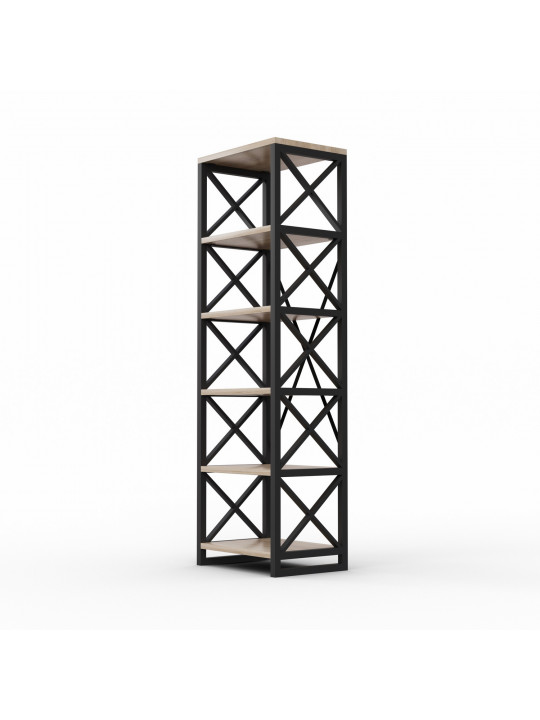 Книжный шкаф и стеллаж HOBEL LOFT-SH-139-L BLACK/ 3025 (1) 