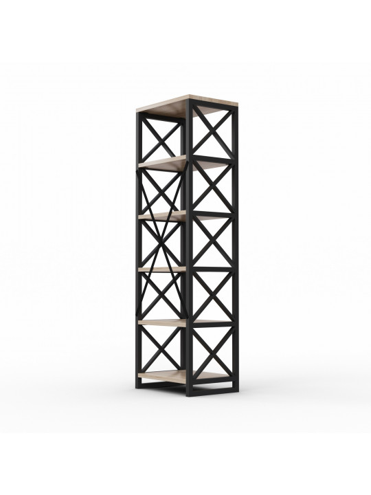 Книжный шкаф и стеллаж HOBEL LOFT-SH-139-L BLACK/ 3025 (1) 