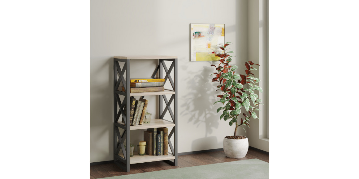 Книжный шкаф и стеллаж HOBEL LOFT-SH-139-M BLACK/ 3025 (1) 