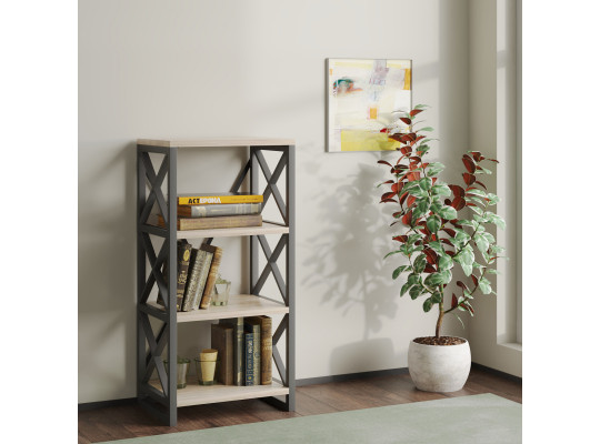 Книжный шкаф и стеллаж HOBEL LOFT-SH-139-M BLACK/ 3025 (1) 