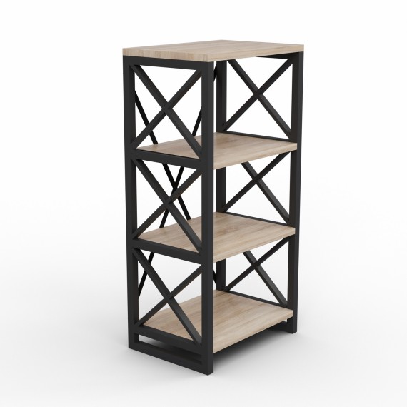 Книжный шкаф и стеллаж HOBEL LOFT-SH-139-M BLACK/ 3025 (1) 