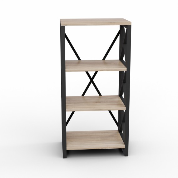 Книжный шкаф и стеллаж HOBEL LOFT-SH-139-M BLACK/ 3025 (1) 