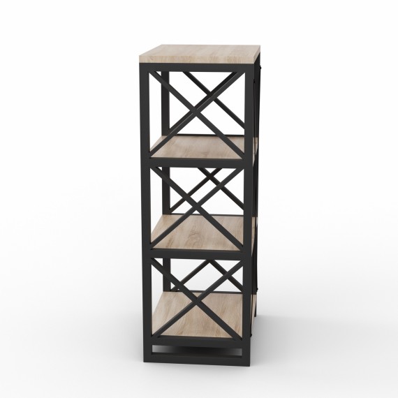 Книжный шкаф и стеллаж HOBEL LOFT-SH-139-M BLACK/ 3025 (1) 