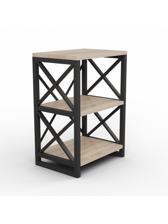Книжный шкаф и стеллаж HOBEL LOFT-SH-139-S BLACK/ 3025 (1) 