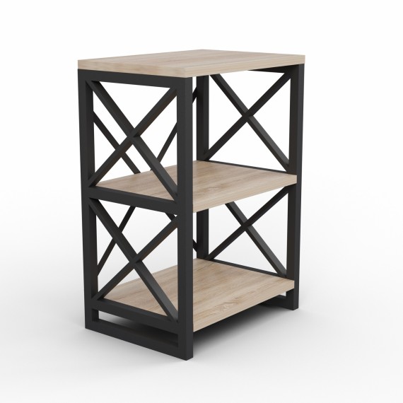 Книжный шкаф и стеллаж HOBEL LOFT-SH-139-S BLACK/ 3025 (1) 